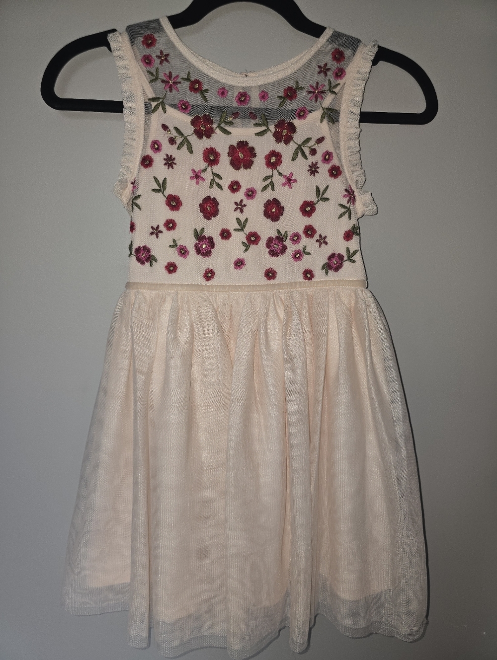 Girls Cat & Jack Sleeveless Embroidered  Tutu Dress Pink Size Small (6/7)